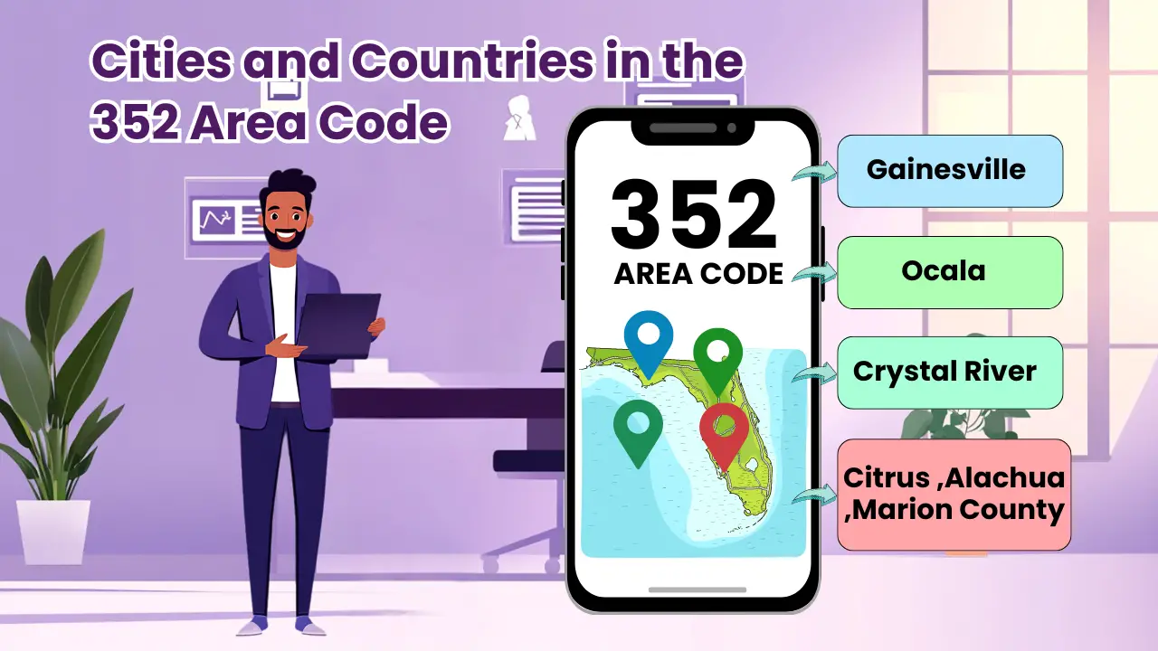 Cities and Countries in the 352 Area Code