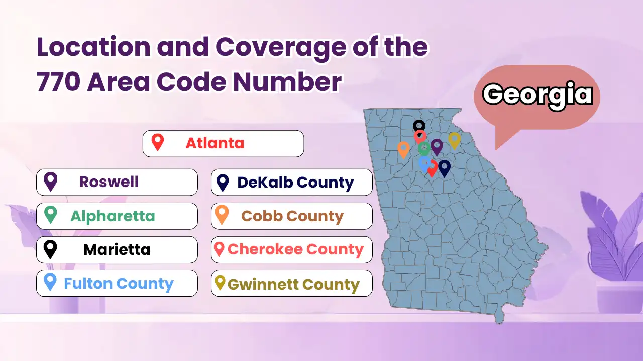 Location and Coverage of the 770 Area Code