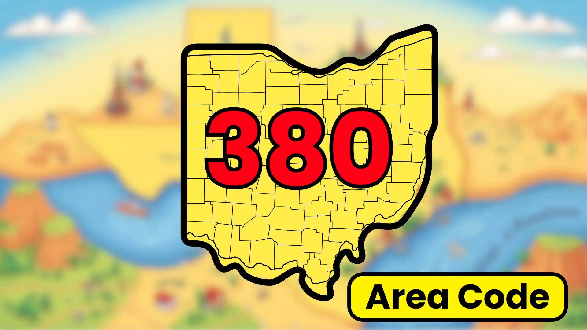 Geographic Coverage of the 380 Area Code