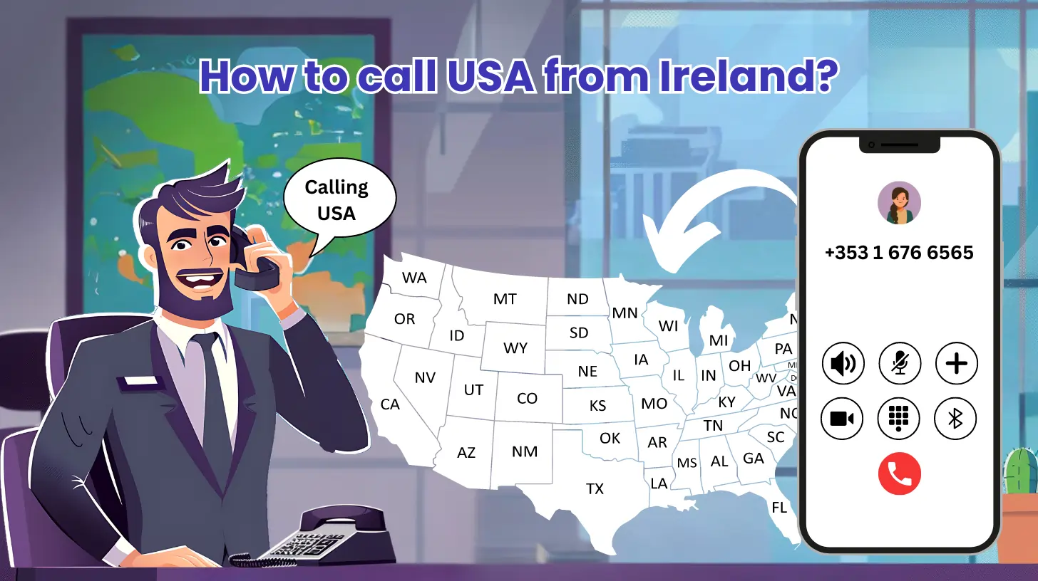 How to call USA from Ireland