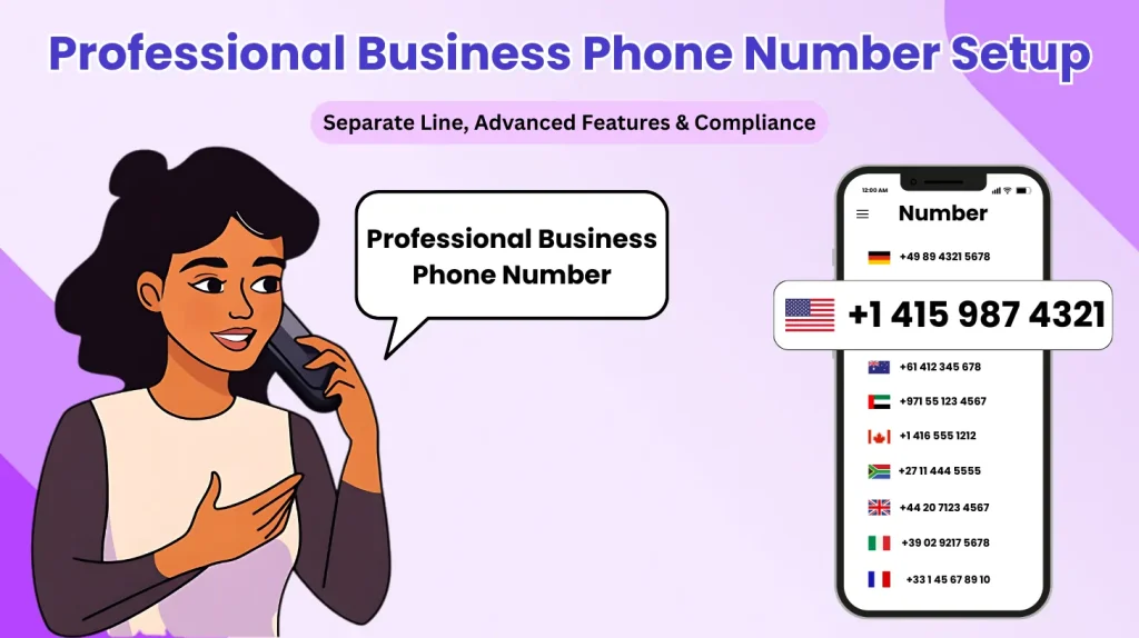 Professional Business Phone Number Setup | Separate Line, Advanced Features & Compliance