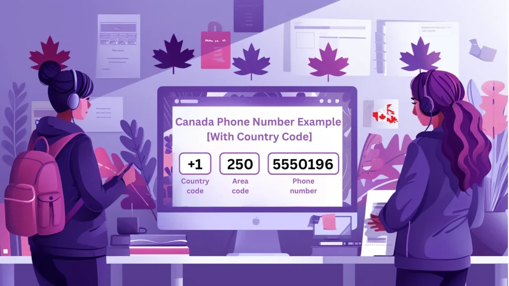 Canada Phone Number Example [With Country Code]