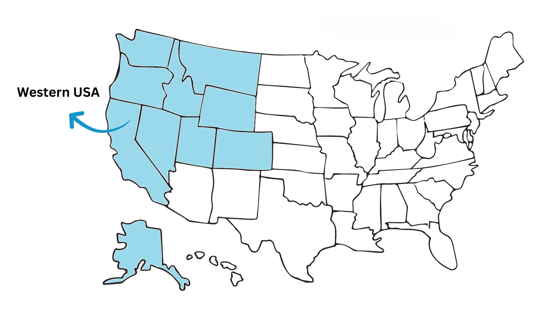 Western Region Area Codes:
