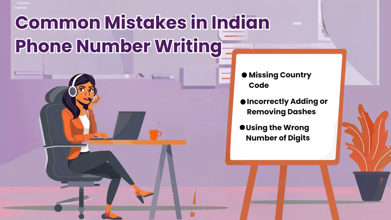Common Mistakes in Writing Indian Phone Numbers