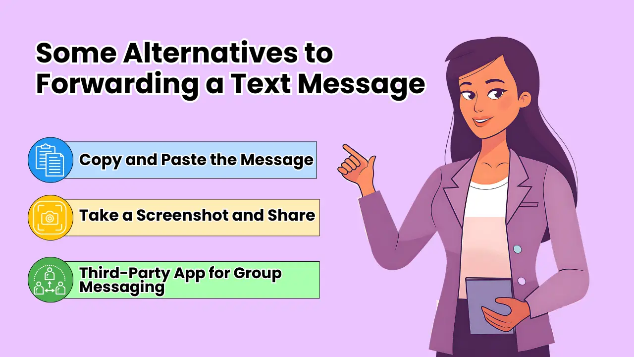 Alternatives to Forwarding a Text Message