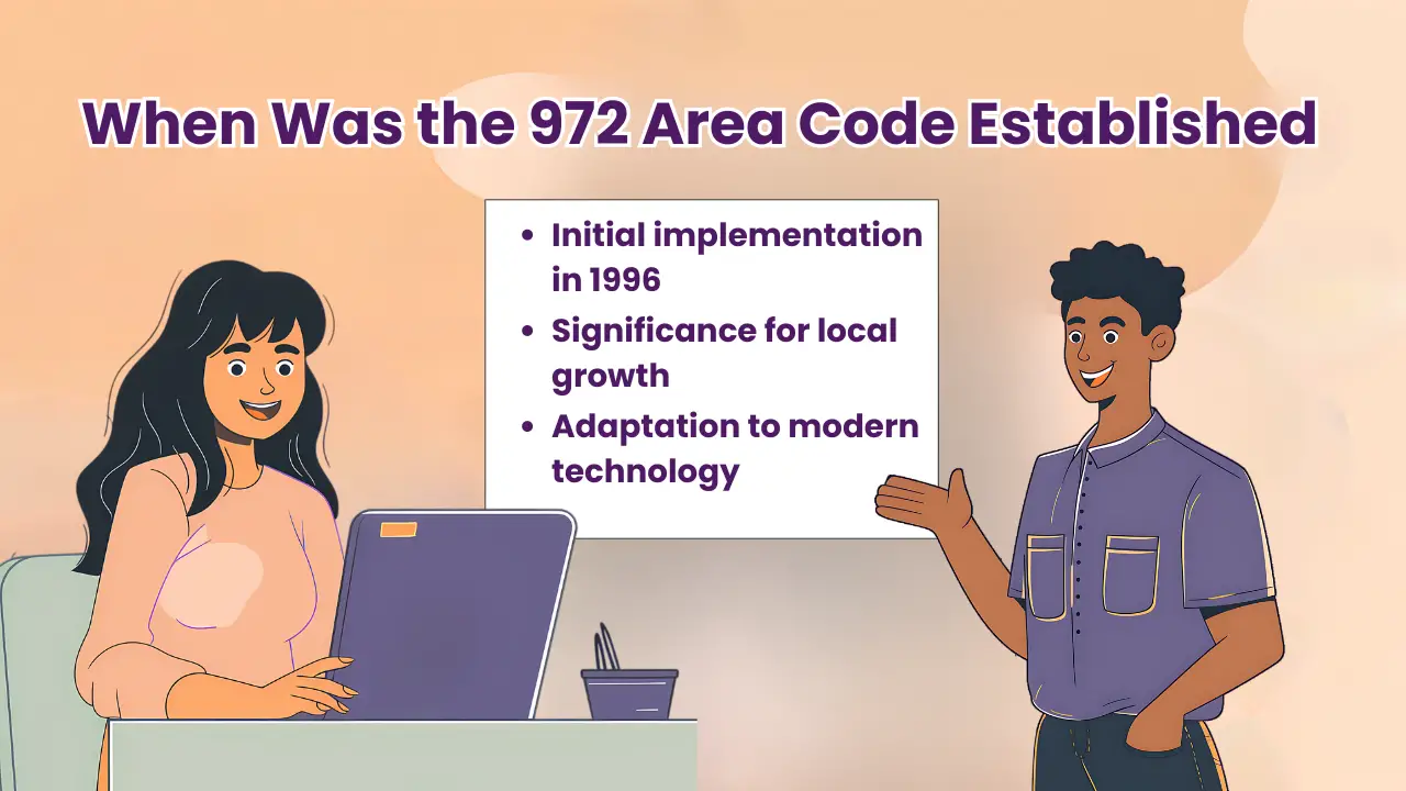 When Was the 972 Area Code Established?