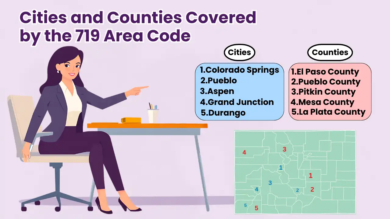 Cities and Counties Covered by the 719 Area Code