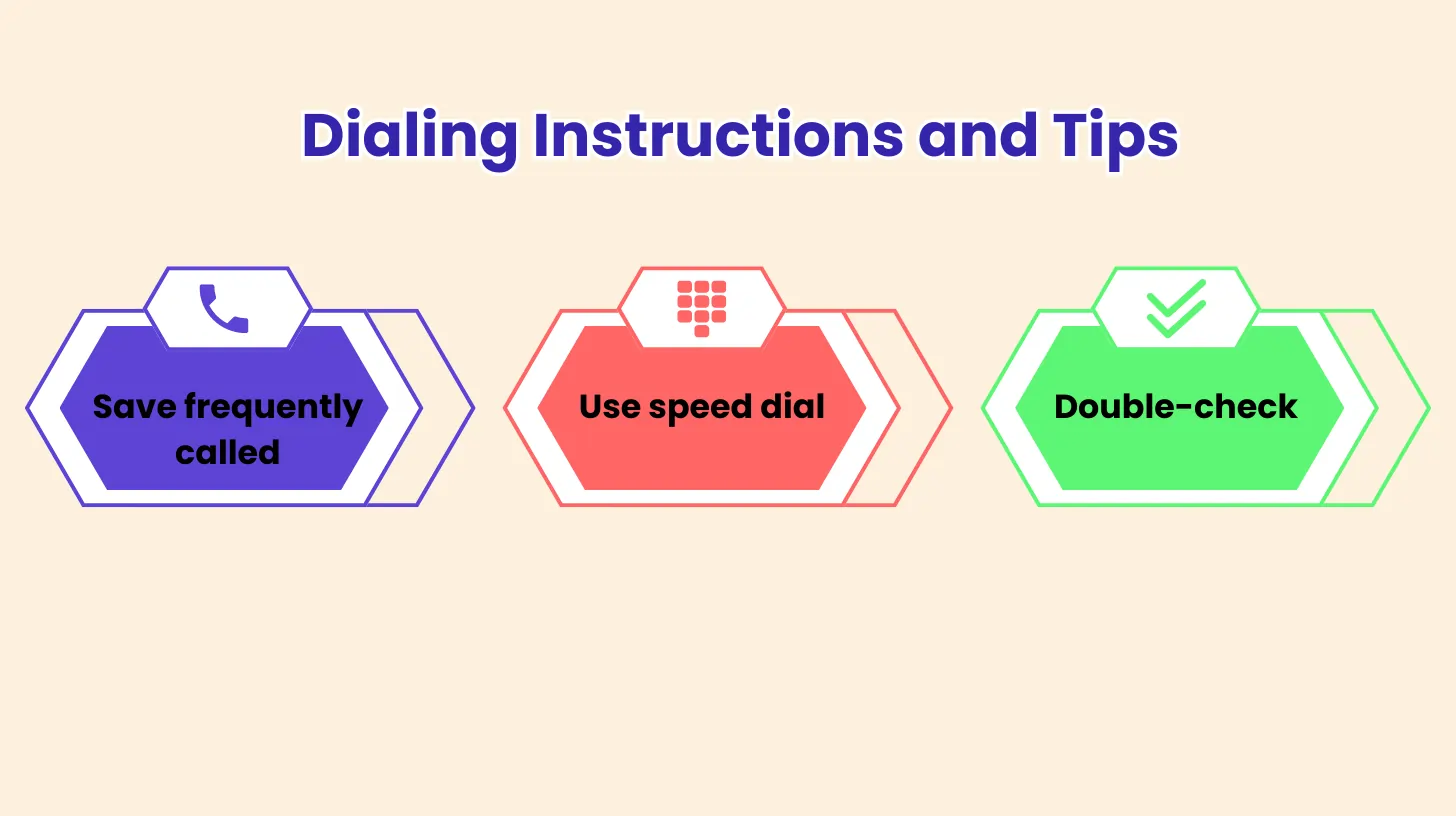 Dialing Instructions and Tips