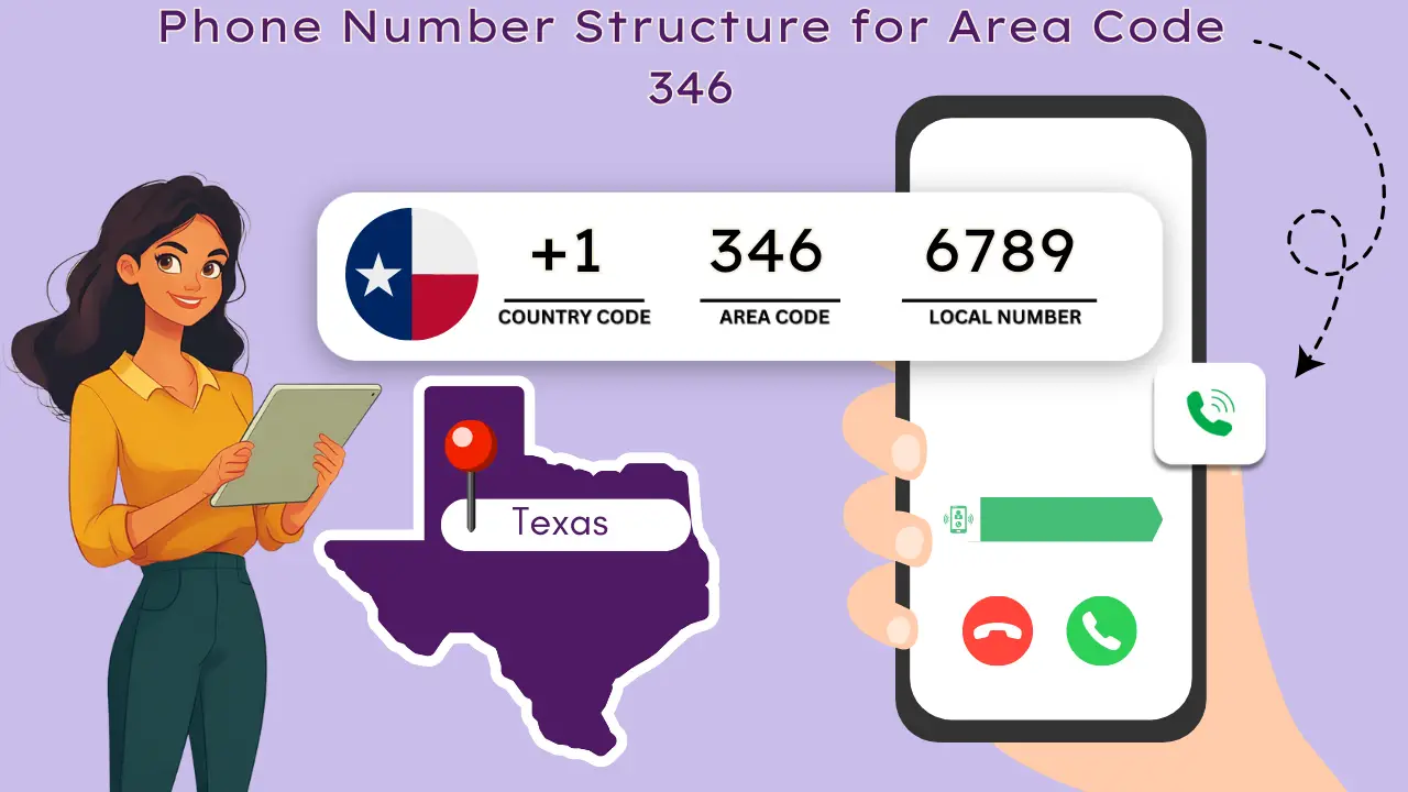 Phone Number Structure for Area Code 346